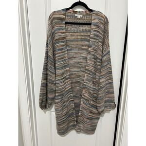 American Eagle Outfitters Front Cardigan Sweater L Soft girl multicolor
